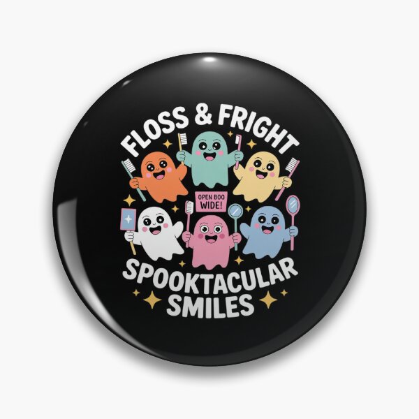 Item preview, Floss & Fright Halloween Cute Ghost Dentist Dental Hygienist designed and sold by Idarmotar.