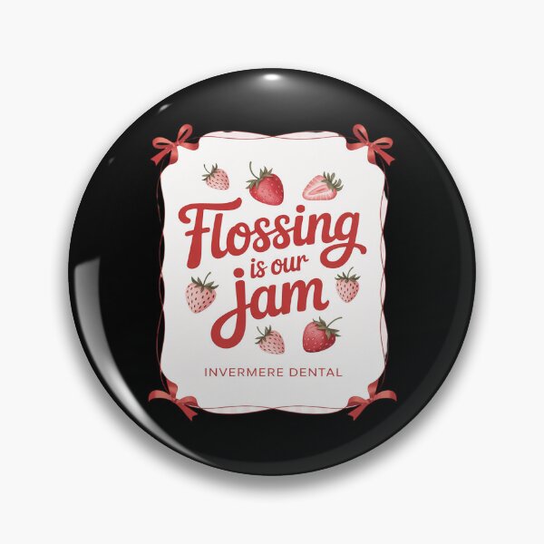 Item preview, Flossing Is Our Jam Strawberry Summer Dental Hygiene designed and sold by Idarmotar.