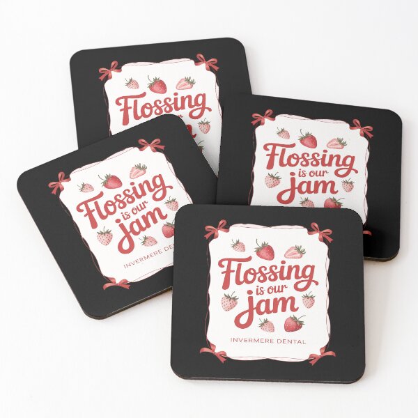 Item preview, Flossing Is Our Jam Strawberry Summer Dental Hygiene designed and sold by Idarmotar.