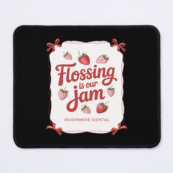 Item preview, Flossing Is Our Jam Strawberry Summer Dental Hygiene designed and sold by Idarmotar.