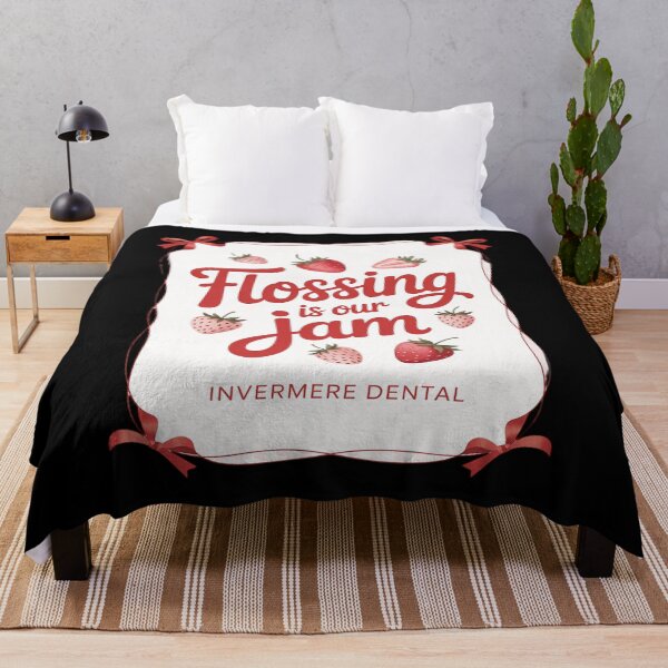 Item preview, Flossing Is Our Jam Strawberry Summer Dental Hygiene designed and sold by Idarmotar.