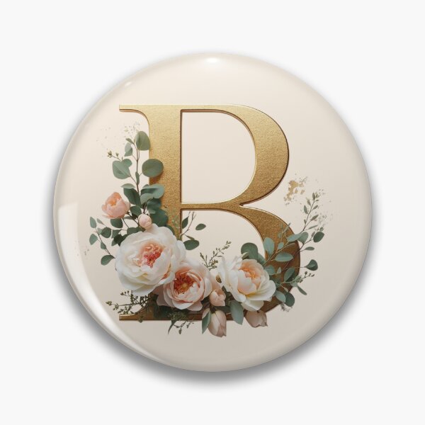 Item preview, Floral Gold Letter B Monogram – Coquette Christian Wall Art, Elegant Blush Rose Initial Print, Faith-Inspired Feminine Gift designed and sold by AmenAlways.