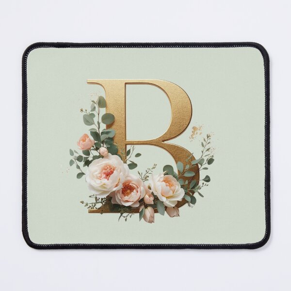 Item preview, Floral Gold Letter B Monogram – Coquette Christian Wall Art, Elegant Blush Rose Initial Print, Faith-Inspired Feminine Gift designed and sold by AmenAlways.