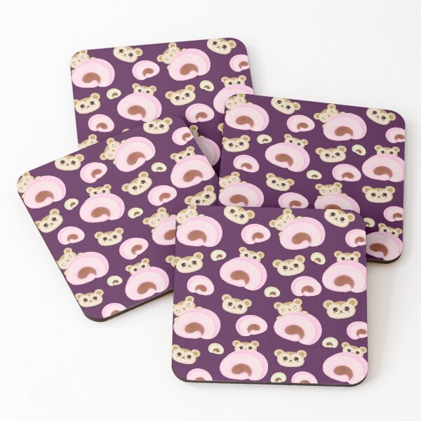 Item preview, Deep Purple Kawaii Hamster Dessert Pattern designed and sold by Preeyanc.
