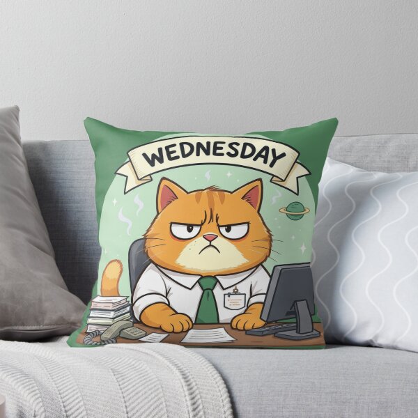 Item preview, Busy Wednesday Stressed Office Cat designed and sold by etatae.