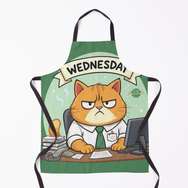 Item preview, Busy Wednesday Stressed Office Cat designed and sold by etatae.
