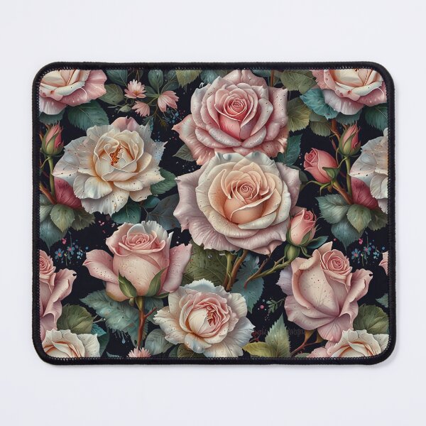 Item preview, Elegant Pink Rose Floral Pattern With Soft Petals And Dark Background designed and sold by CoolPixels.