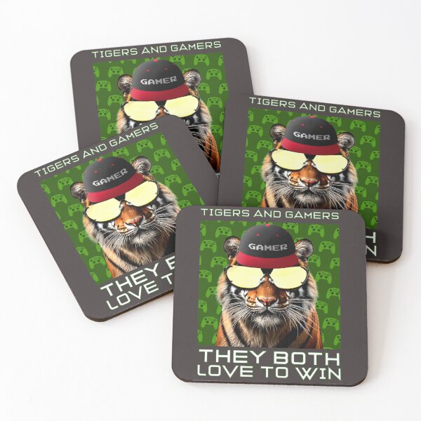 Item preview, Tigers and Gamers: They Both Love to Win designed and sold by VividGraphicCo.