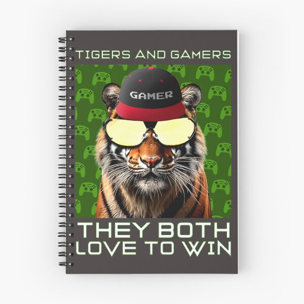 Item preview, Tigers and Gamers: They Both Love to Win designed and sold by VividGraphicCo.