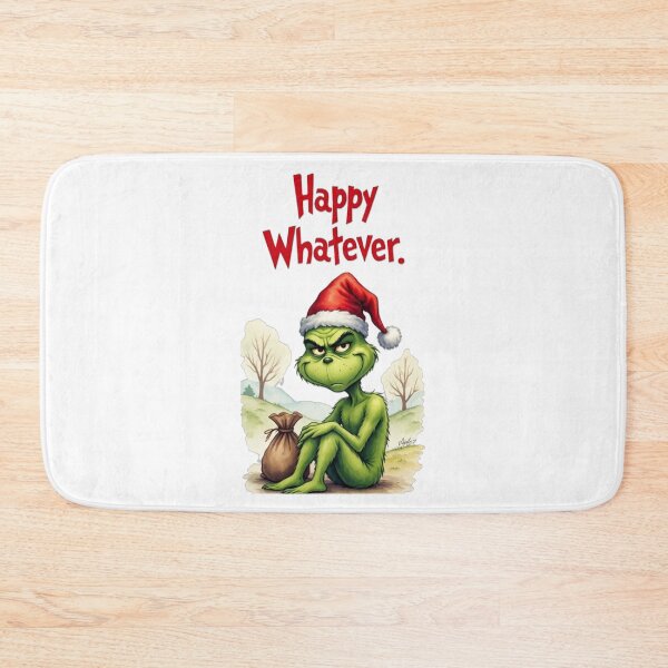 Item preview, Grinch – Funny Sarcastic Christmas “Happy Whatever” Art designed and sold by Justice Geovanni.