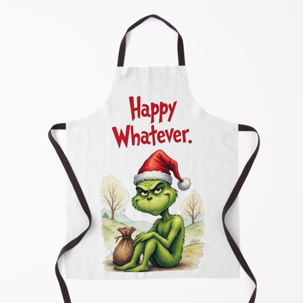 Item preview, Grinch – Funny Sarcastic Christmas “Happy Whatever” Art designed and sold by Justice Geovanni.