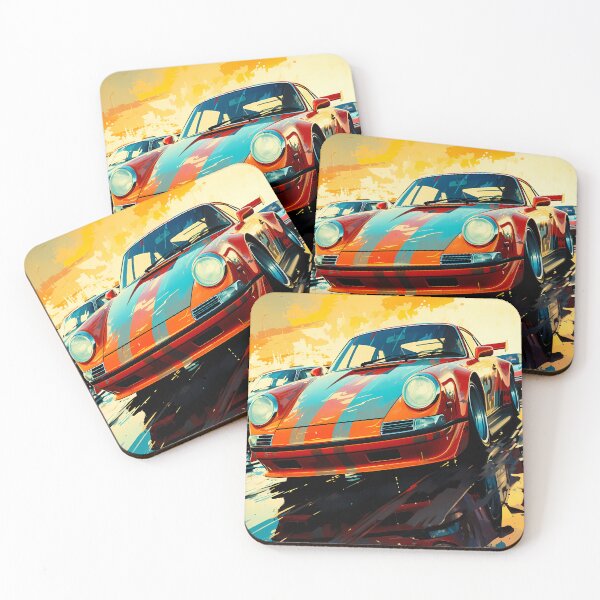 Item preview, Retro Racing Coupe Leads The Pack At Sunset designed and sold by RevUpDesign.