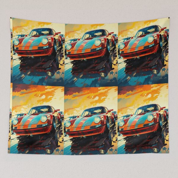Item preview, Retro Racing Coupe Leads The Pack At Sunset designed and sold by RevUpDesign.