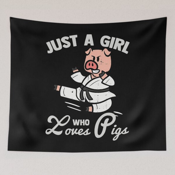 Item preview, Karate Pig Lover T-Shirt for Girls designed and sold by TinaMDedrick.