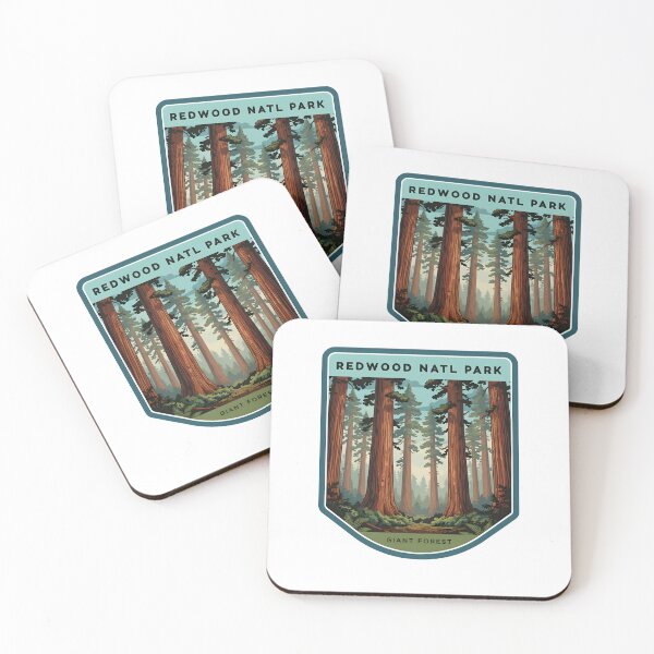 Item preview, Vintage Redwood National Park Giant Forest travel art  designed and sold by LittleArij.
