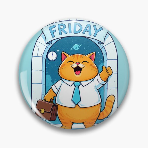 Item preview, Excited Orange Cat Weekend Time designed and sold by etatae.
