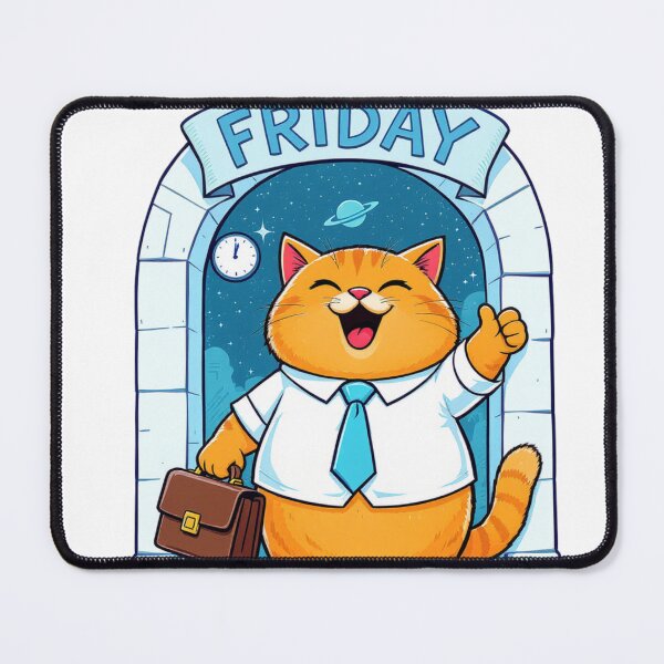 Item preview, Excited Orange Cat Weekend Time designed and sold by etatae.