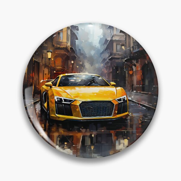 Item preview, Modern Supercar Reflected In Vibrant Downtown Night Setting designed and sold by RevUpDesign.