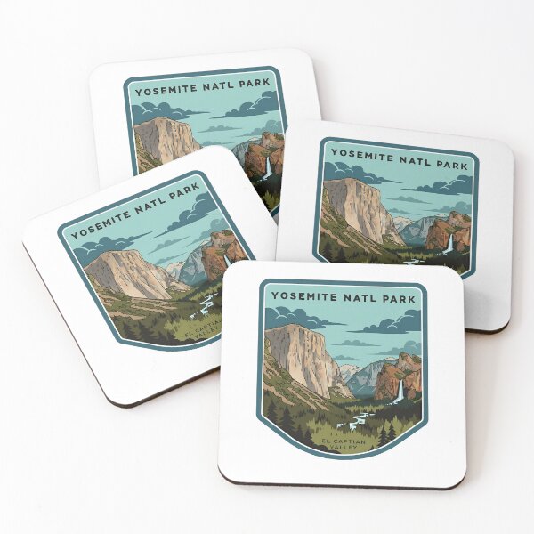 Item preview, Vintage Yosemite National Park El Capitan Valley travel art designed and sold by LittleArij.