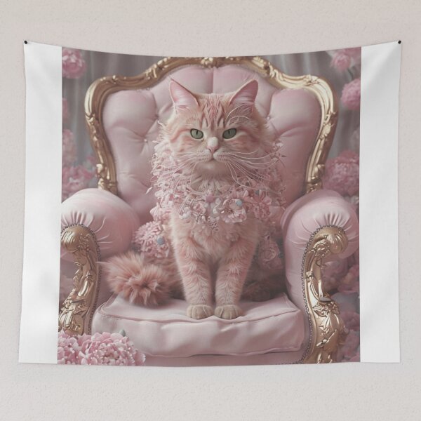 Item preview, Red Cat on Rococo Throne designed and sold by Antik by Schulz.