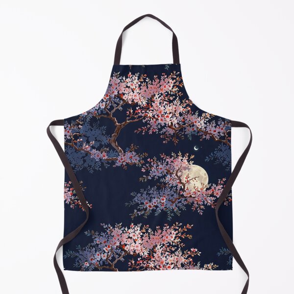 Item preview, Night Scene Of Cherry Blossoms Under Night Sky With Full Moon designed and sold by CoolPixels.