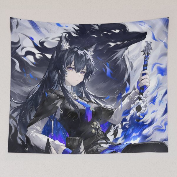 Item preview, Prelude Texas Arknights Game Girl Dark Aura Wolf Spirit Power designed and sold by HumbertoValveno.