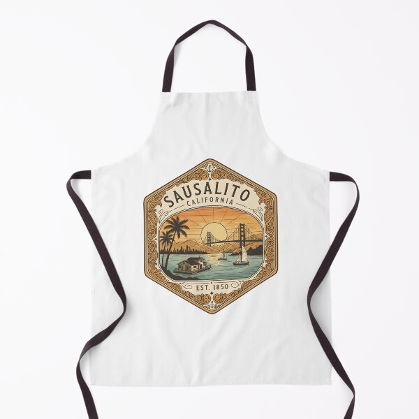 Item preview, Vintage Sausalito California Houseboats travel art designed and sold by LittleArij.