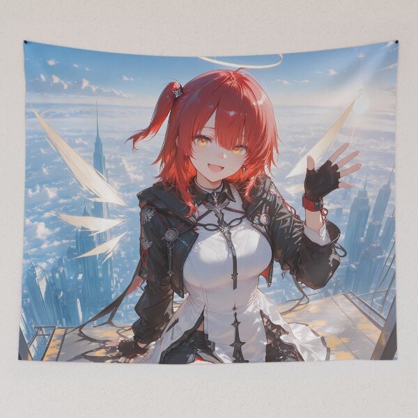 Item preview, Exusiai Winged Skyline Blessing Arknights Prelude To Dawn designed and sold by HumbertoValveno.