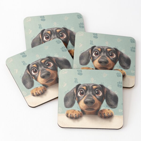 Item preview, Dachshund Peeking over Wall 01 designed and sold by Elisabeth Lucas.