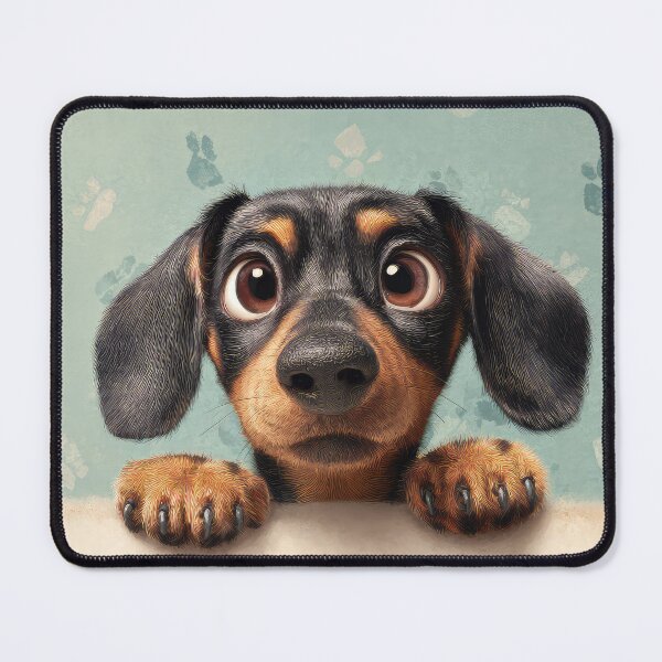 Item preview, Dachshund Peeking over Wall 01 designed and sold by Elisabeth Lucas.