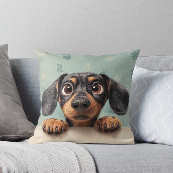 Item preview, Dachshund Peeking over Wall 01 designed and sold by Elisabeth Lucas.