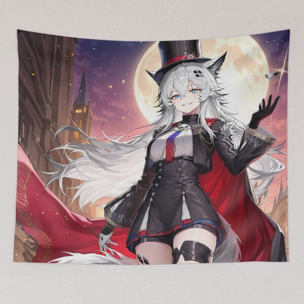 Item preview, Lappland Arknights Prelude To Dawn Elegant Moonlight Fantasy Vampire Anime Girl designed and sold by HumbertoValveno.