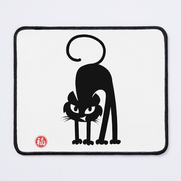 Item preview, Black Cat Hunter with Lucky Fuku Stamp designed and sold by Naturich.