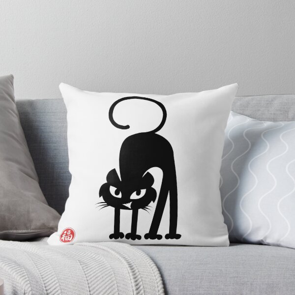 Item preview, Black Cat Hunter with Lucky Fuku Stamp designed and sold by Naturich.