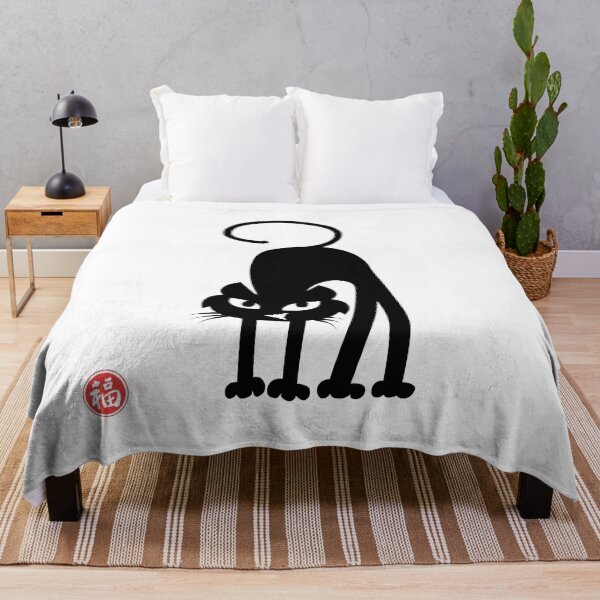 Item preview, Black Cat Hunter with Lucky Fuku Stamp designed and sold by Naturich.