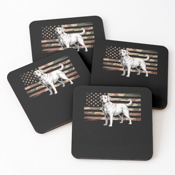 Item preview, American Flag White Labrador Retriever Dog  designed and sold by Veroniadic.