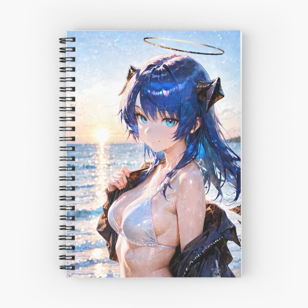 Item preview, Prelude Mostima Arknights Beach Sunset Angelic Halo Dreamy Blue designed and sold by HumbertoValveno.