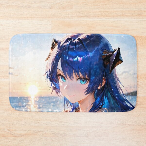 Item preview, Prelude Mostima Arknights Beach Sunset Angelic Halo Dreamy Blue designed and sold by HumbertoValveno.