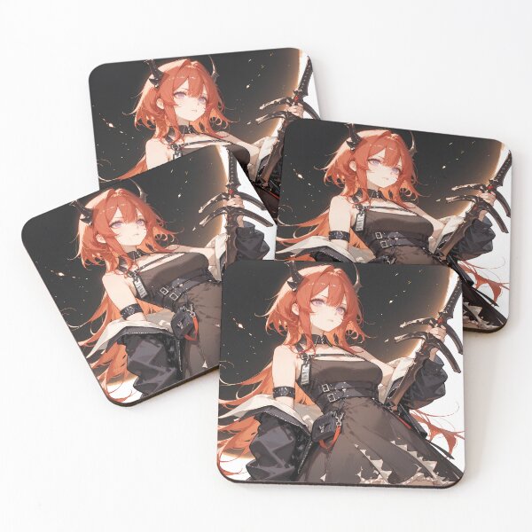 Item preview, Prelude Surtr Arknights Fiery Aura Battle Scene Anime Girl designed and sold by HumbertoValveno.