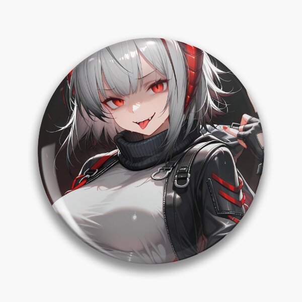 Item preview, Prelude W Arknights Fiery Punk Rebel Charm Anime Girl designed and sold by HumbertoValveno.
