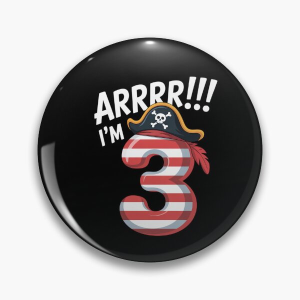 Item preview, Arrr I'M 3 Pirate 3Rd Birthday Party designed and sold by Veroniadic.