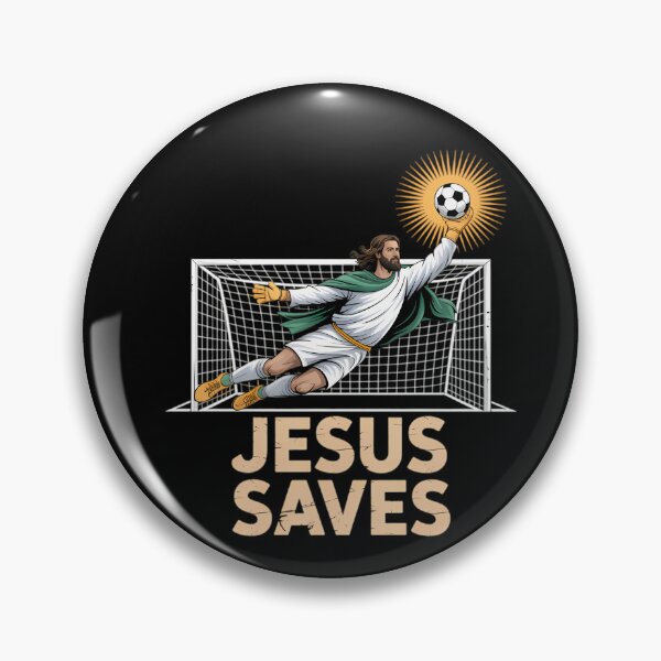 Item preview, Jesus Playing Soccer Funny Goalie Goalkeeper  designed and sold by NicoletteLittel.