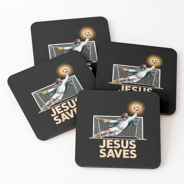 Item preview, Jesus Playing Soccer Funny Goalie Goalkeeper  designed and sold by NicoletteLittel.