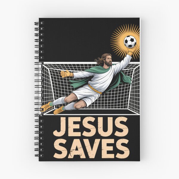 Item preview, Jesus Playing Soccer Funny Goalie Goalkeeper  designed and sold by NicoletteLittel.