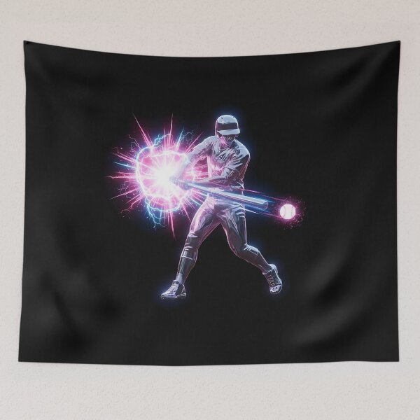 Item preview, Colorful Baseball Player Drip  designed and sold by merlinnears.