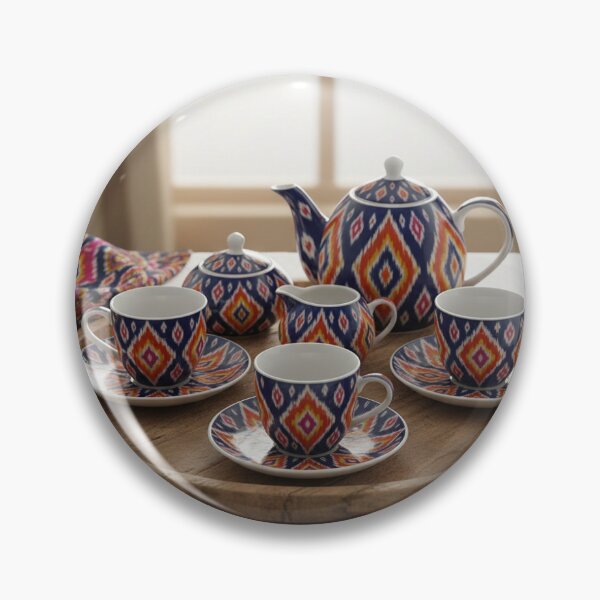 Item preview, Traditional pochampalli design tea cup set designed and sold by jiggi shop .