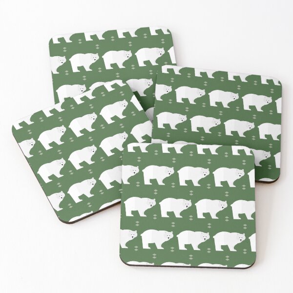 Item preview, Polar bears on green designed and sold by reneesillus.