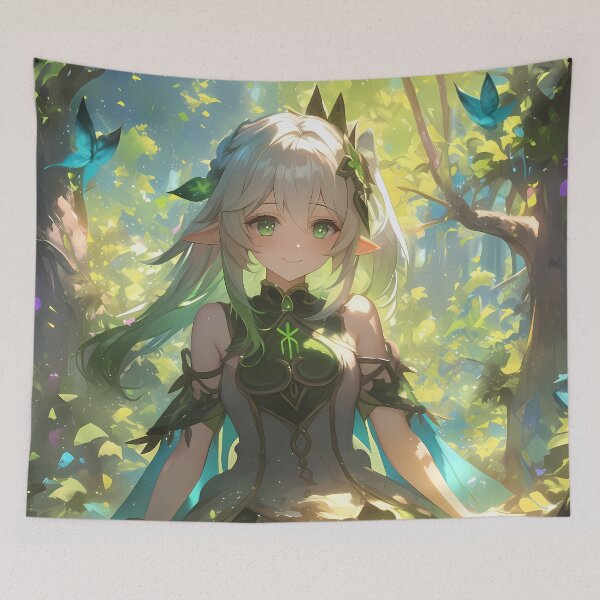 Item preview, Nahida Enchanted Cute Girl Forest Glow Genshin Impact designed and sold by HumbertoValveno.