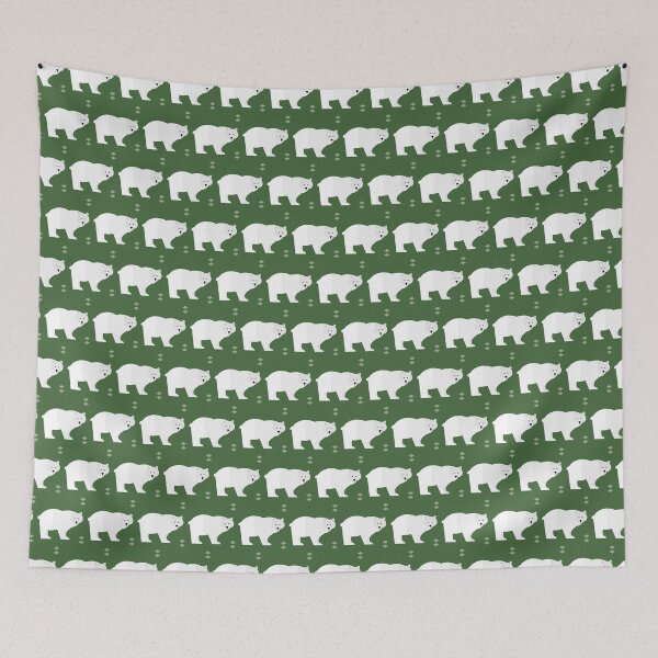Item preview, Polar bears on green designed and sold by reneesillus.