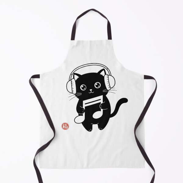 Item preview, Music Lover Black Cat with Fuku Stamp designed and sold by Naturich.